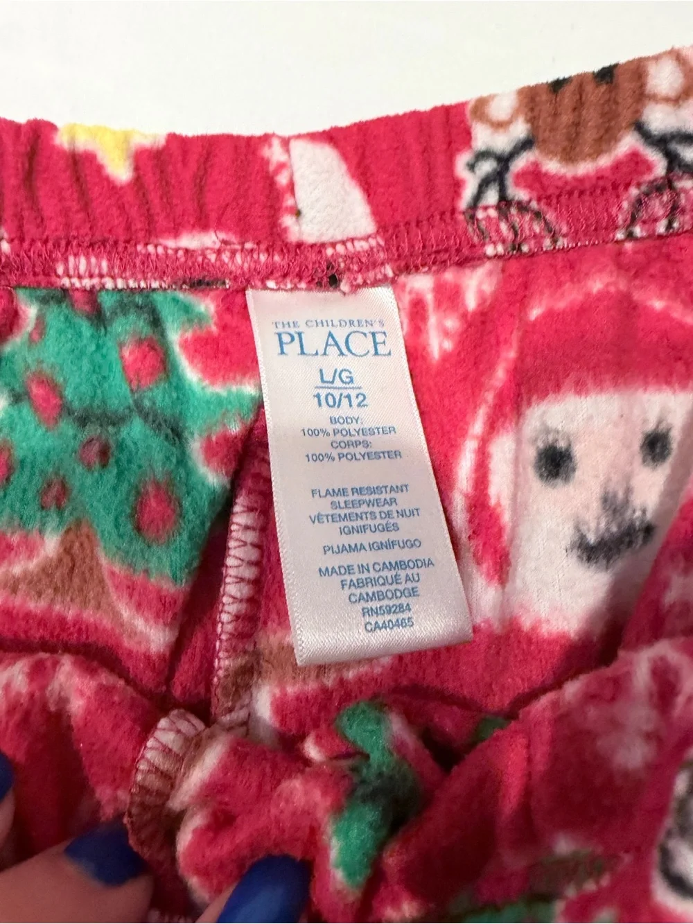The Children's Place Red Christmas Pajama Set with Festive Print
